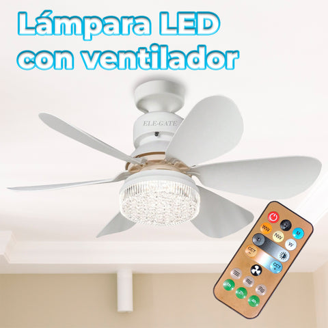 Lampara de Luz Led con Dimmer de Tres niveles con Ventilador Incluido con Control Remoto