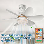 Lampara de Luz Led con Dimmer de Tres niveles con Ventilador Incluido con Control Remoto