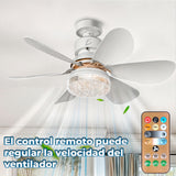 Lampara de Luz Led con Dimmer de Tres niveles con Ventilador Incluido con Control Remoto