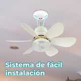 Lampara de Luz Led con Dimmer de Tres niveles con Ventilador Incluido con Control Remoto