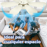 Lampara de Luz Led con Dimmer de Tres niveles con Ventilador Incluido con Control Remoto