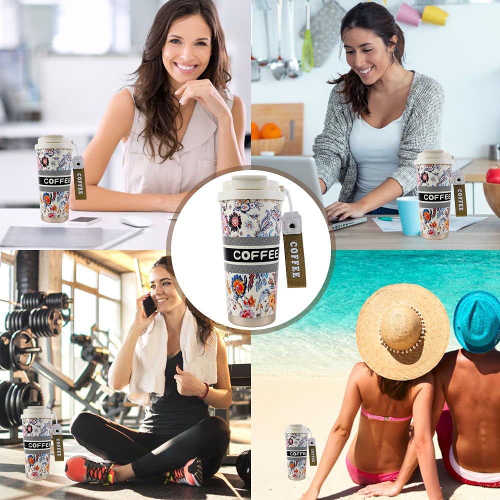 Termo Hermético Floral 500 ml para Bebidas Frías o Calientes