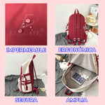 Set 4 Mochila Bolsas Escolar Estudiante Lona Gran Capacidad