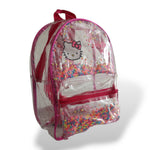 Mochila kinder  tranparente Hello Kitty facil limpieza practica y ligeras