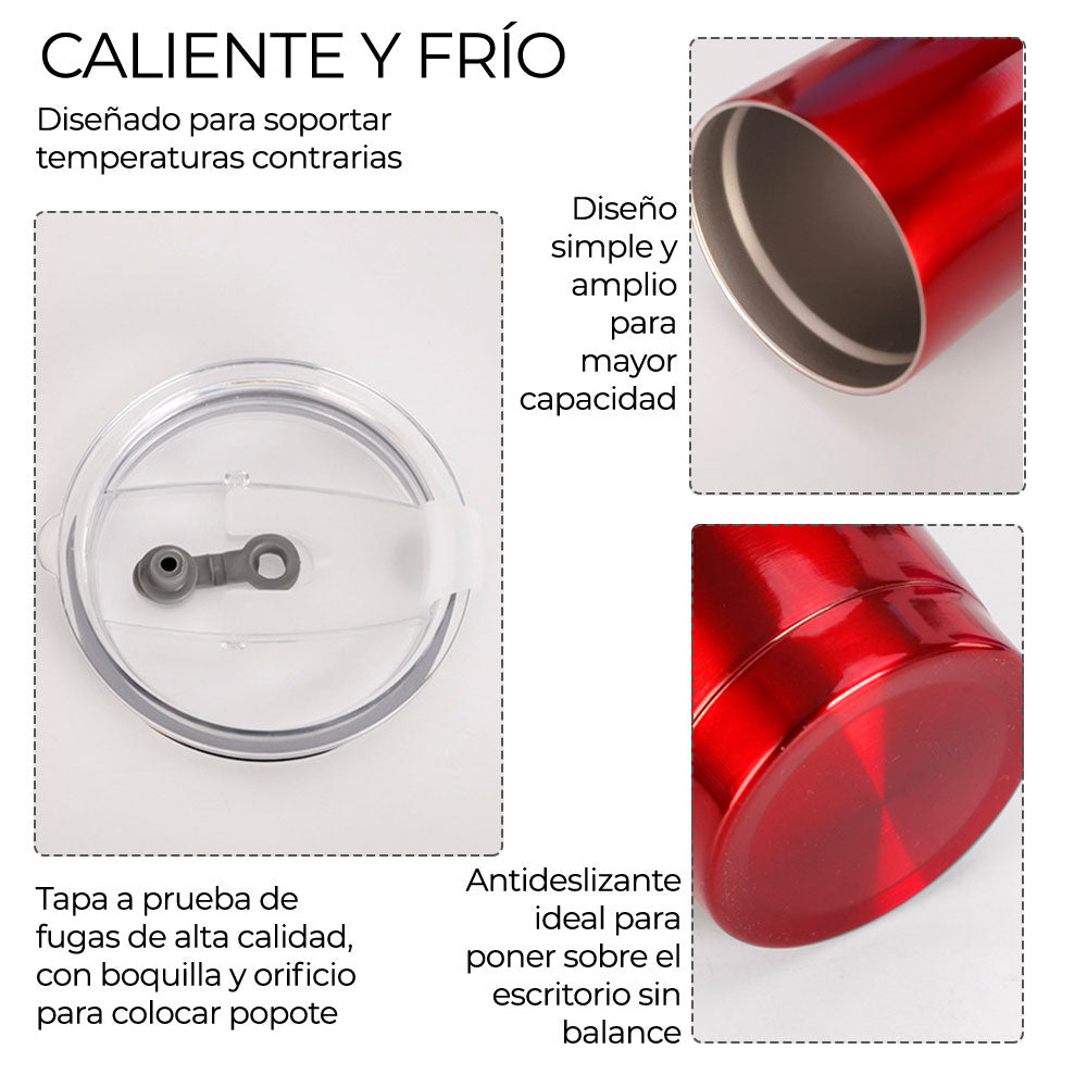 Vaso Térmico Bicolor de 840 ml Termo Acero Inoxidable