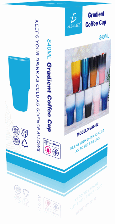 Vaso Térmico Bicolor de 840 ml Termo Acero Inoxidable