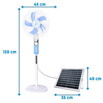 Ventilador con Panel Solar Puerto USB 60 cms diametro