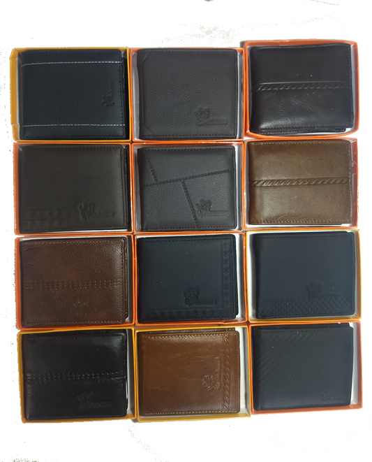 Billetera en piel Marca Polo King Paquete con 12 piezas